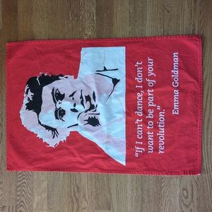 Radical Tea Towel Emma Goldman Revolution Red Kitchen Decor Rebellion